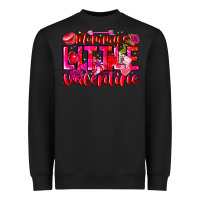 Black Mommy's Little Valentine Heavyweight Sweatshirt - CowhideDigitalArt