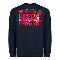 Navy Mommy's Little Valentine Heavyweight Sweatshirt - CowhideDigitalArt