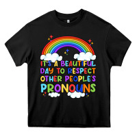 Black it's a beautiful day to respect other people's pro Heavy Core Tee - Artiststas