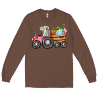 Chestnut Easter bunny tractor Long Sleeve Tee - CowGirlArtShop