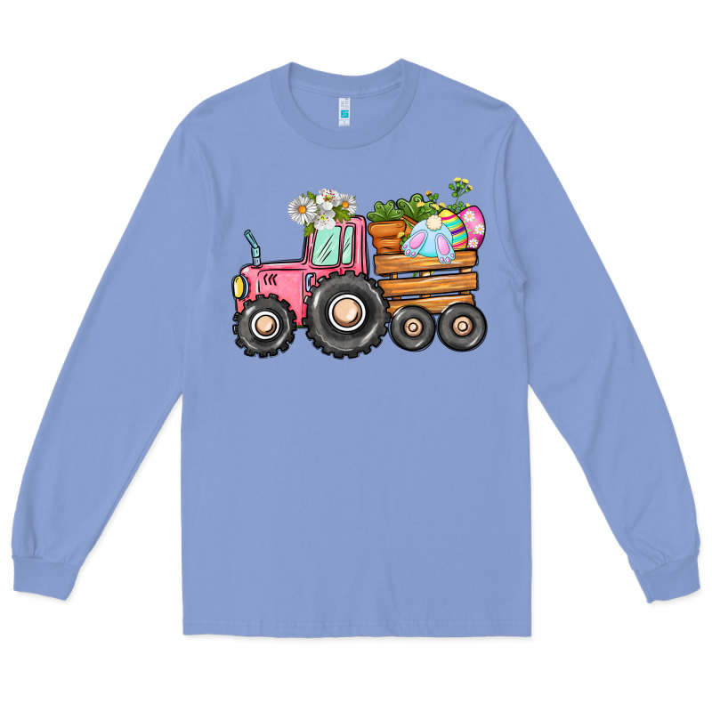 Easter Bunny Tractor Long Sleeve Tee by CowGirlArtShop | Teevron