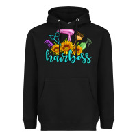 Black hairboss western sunflowers hairdresser Heavyweight Hoodie - Artiststas