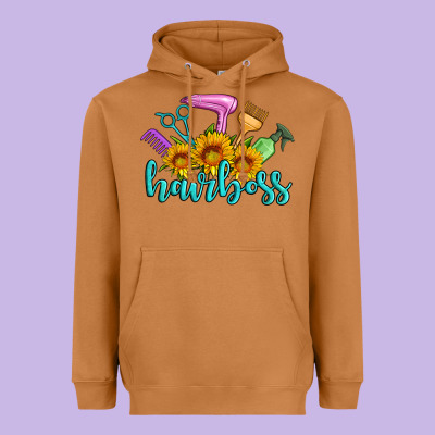 Hairboss Western Sunflowers Hairdresser Heavyweight Hoodie Designed By Artiststas