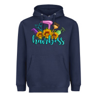 Navy hairboss western sunflowers hairdresser Heavyweight Hoodie - Artiststas