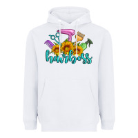White hairboss western sunflowers hairdresser Heavyweight Hoodie - Artiststas