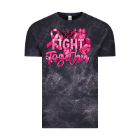 Cloud Black we fight together breast cancer Vintage Tee - RanaPortraitStore