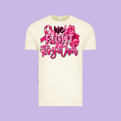 We Fight Together Breast Cancer Vintage Tee Designed By Ranaportraitstore