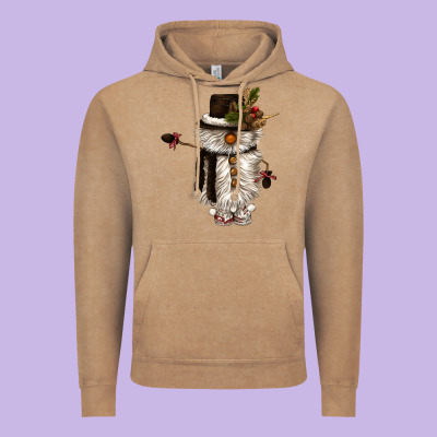 Snowman Gnome Vintage Hoodie Designed By Cowgirlartshop