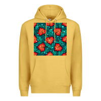 Antique Gold fall leaves seamless pattern Premium Hoodie - BundleAndBundleShop