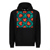 Black fall leaves seamless pattern Premium Hoodie - BundleAndBundleShop