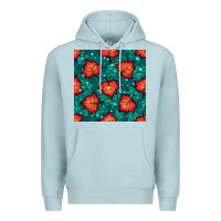Blue Mist fall leaves seamless pattern Premium Hoodie - BundleAndBundleShop