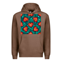 Chestnut fall leaves seamless pattern Premium Hoodie - BundleAndBundleShop