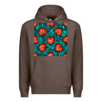 Coffee fall leaves seamless pattern Premium Hoodie - BundleAndBundleShop