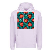 Lilac fall leaves seamless pattern Premium Hoodie - BundleAndBundleShop