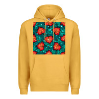 Mustard fall leaves seamless pattern Premium Hoodie - BundleAndBundleShop