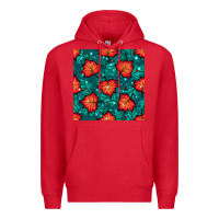 Red fall leaves seamless pattern Premium Hoodie - BundleAndBundleShop