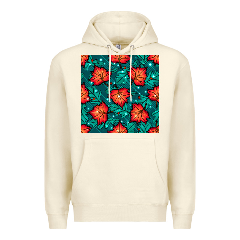 Fall Leaves Seamless Pattern Premium Hoodie by BundleAndBundleShop | Teevron