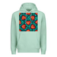 Seafoam fall leaves seamless pattern Premium Hoodie - BundleAndBundleShop