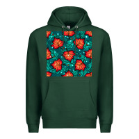 Sports Green fall leaves seamless pattern Premium Hoodie - BundleAndBundleShop