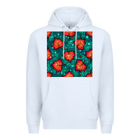 White fall leaves seamless pattern Premium Hoodie - BundleAndBundleShop