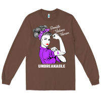 Chestnut Domestic Violence Warrior Unbreakable Awareness Gift Long Sleeve Tee - minhPixels