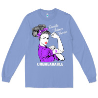 Colony Blue Domestic Violence Warrior Unbreakable Awareness Gift Long Sleeve Tee - minhPixels