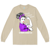 Mushroom Domestic Violence Warrior Unbreakable Awareness Gift Long Sleeve Tee - minhPixels