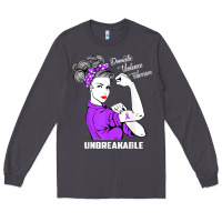 Domestic Violence Warrior Unbreakable Awareness Gift Long Sleeve Tee | Teevron