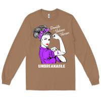 Toasted Coconut Domestic Violence Warrior Unbreakable Awareness Gift Long Sleeve Tee - minhPixels