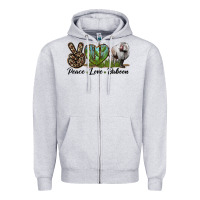 Leopard Peace Love Baboon Zipper Hoodie | Teevron