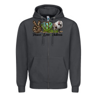 Smoke Leopard Peace Love Baboon Zipper Hoodie - LillyAllenDesigns