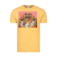Vintage Mustard just a girl who loves goats tumbler Vintage Tee - TumblerDesignByShophia
