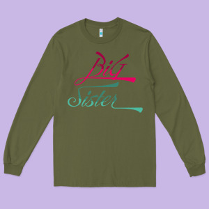 Big Sister Love Big Sis Gift Ba Long Sleeve Tee Designed By Minhpixels