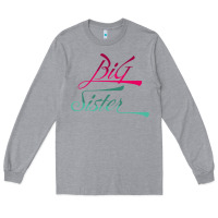Heather Grey Big Sister love Big Sis Gift ba Long Sleeve Tee - minhPixels