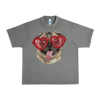 Tornado Pug with love glasses Urban Heavy Tee - RanaPortraitStore