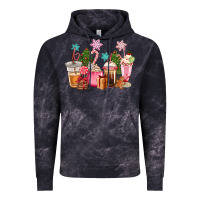 Cloud Black pink christmas coffe cups Vintage Hoodie - CowGirlArtShop