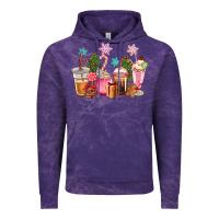 Cloud Purple pink christmas coffe cups Vintage Hoodie - CowGirlArtShop