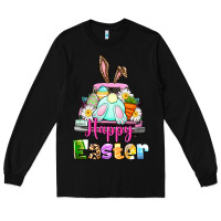 Black Bunny Happy Easter truck Long Sleeve Tee - CowGirlArtShop