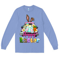Colony Blue Bunny Happy Easter truck Long Sleeve Tee - CowGirlArtShop