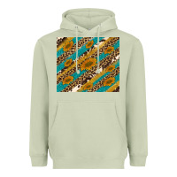 Matcha leopard cowhide  leather sunflowers Heavyweight Hoodie - Artiststas
