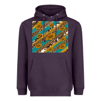 Plum leopard cowhide  leather sunflowers Heavyweight Hoodie - Artiststas