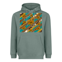 Sage leopard cowhide  leather sunflowers Heavyweight Hoodie - Artiststas
