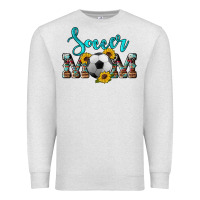 Western Leopard Cowhide Sunflowers  Glitter Mom Soccer Premium Sweatshirt | Teevron