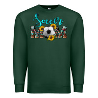 Sports Green western leopard cowhide sunflowers  glitter mom soccer Premium Sweatshirt - Artiststas