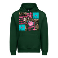 Forest Green mini mini mini with hearts Urban Hoodie - AdoDesignShop