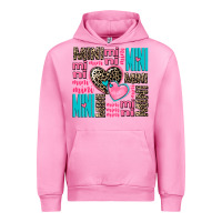 Fuchsia Pink mini mini mini with hearts Urban Hoodie - AdoDesignShop