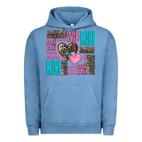 Pigment Pebble Blue mini mini mini with hearts Urban Hoodie - AdoDesignShop