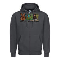 Smoke Peace Love Malayan Sun Bear Zipper Hoodie - LillyAllenDesigns