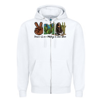 Peace Love Malayan Sun Bear Zipper Hoodie | Teevron