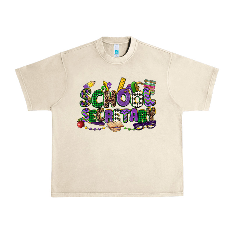 School Secretary Mardi Gras Urban Heavy Tee by CowGirlArtShop | Teevron